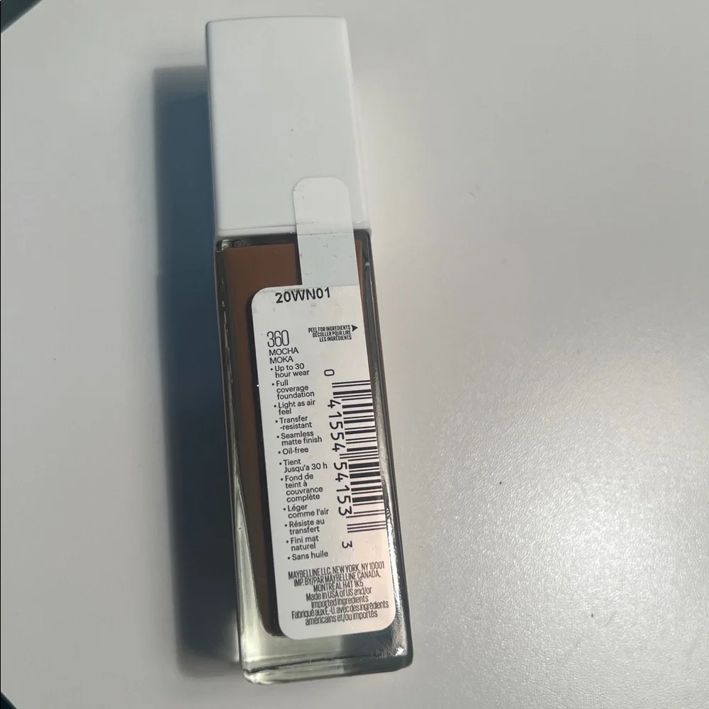 Maybelline Super Stay Active Wear 30 Hours Liquid Foundation 360 Mocha Moka NEW